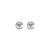 Logo Stud Earring|Silver - Image 1