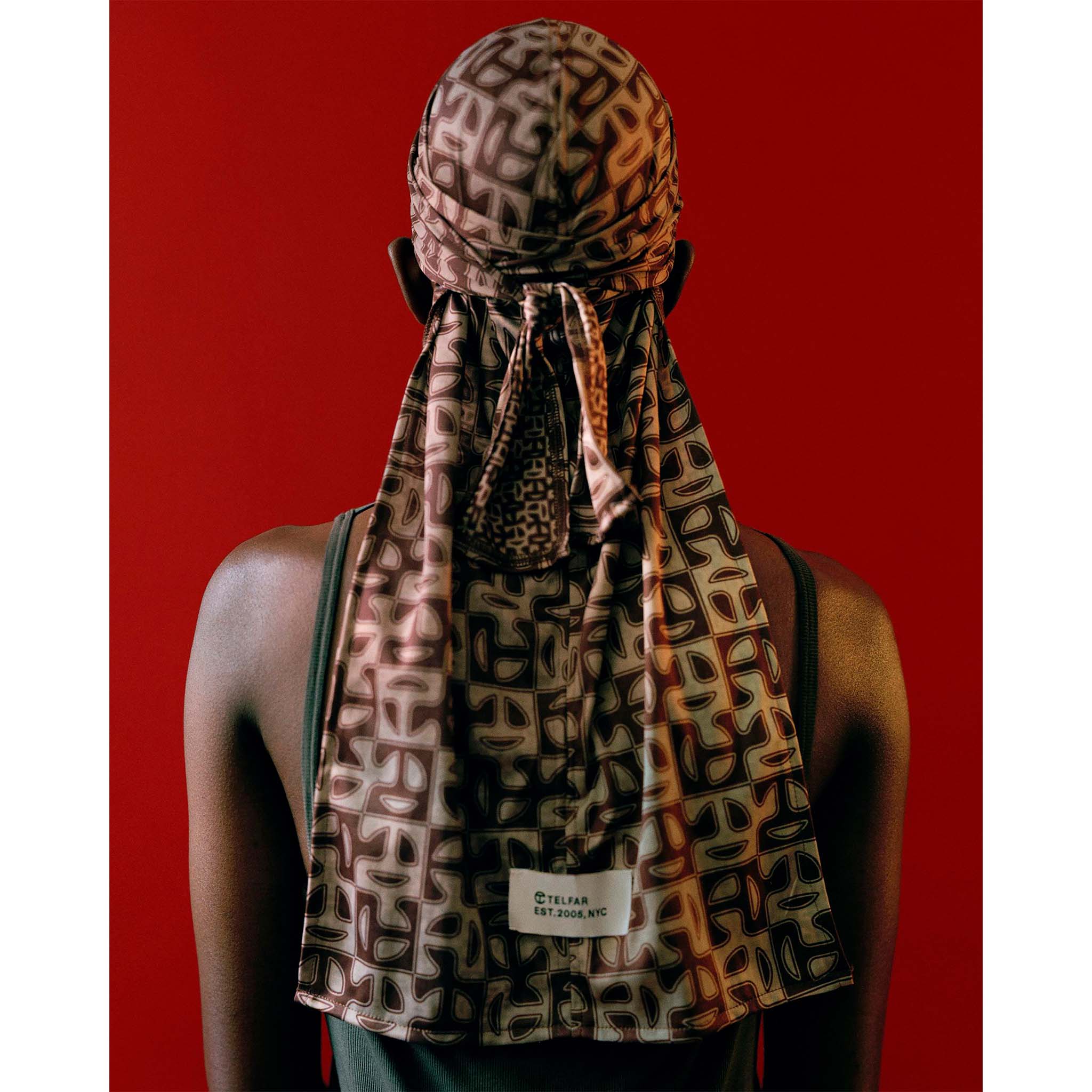Monogram Print Durag|Brown - Image 9