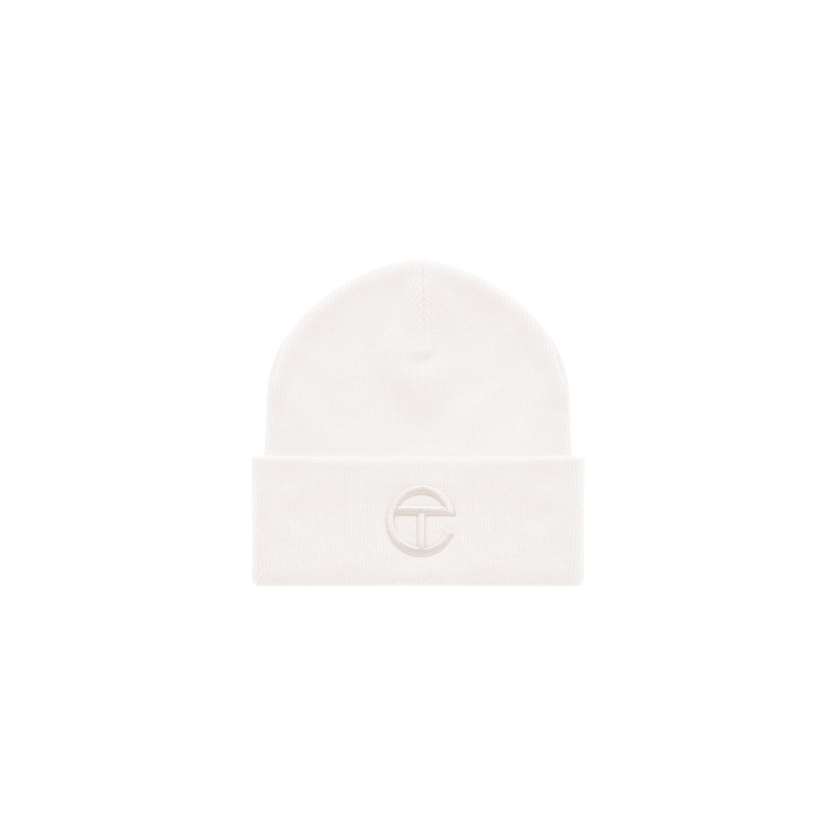 Embroidered Beanie|White/White - Image 1