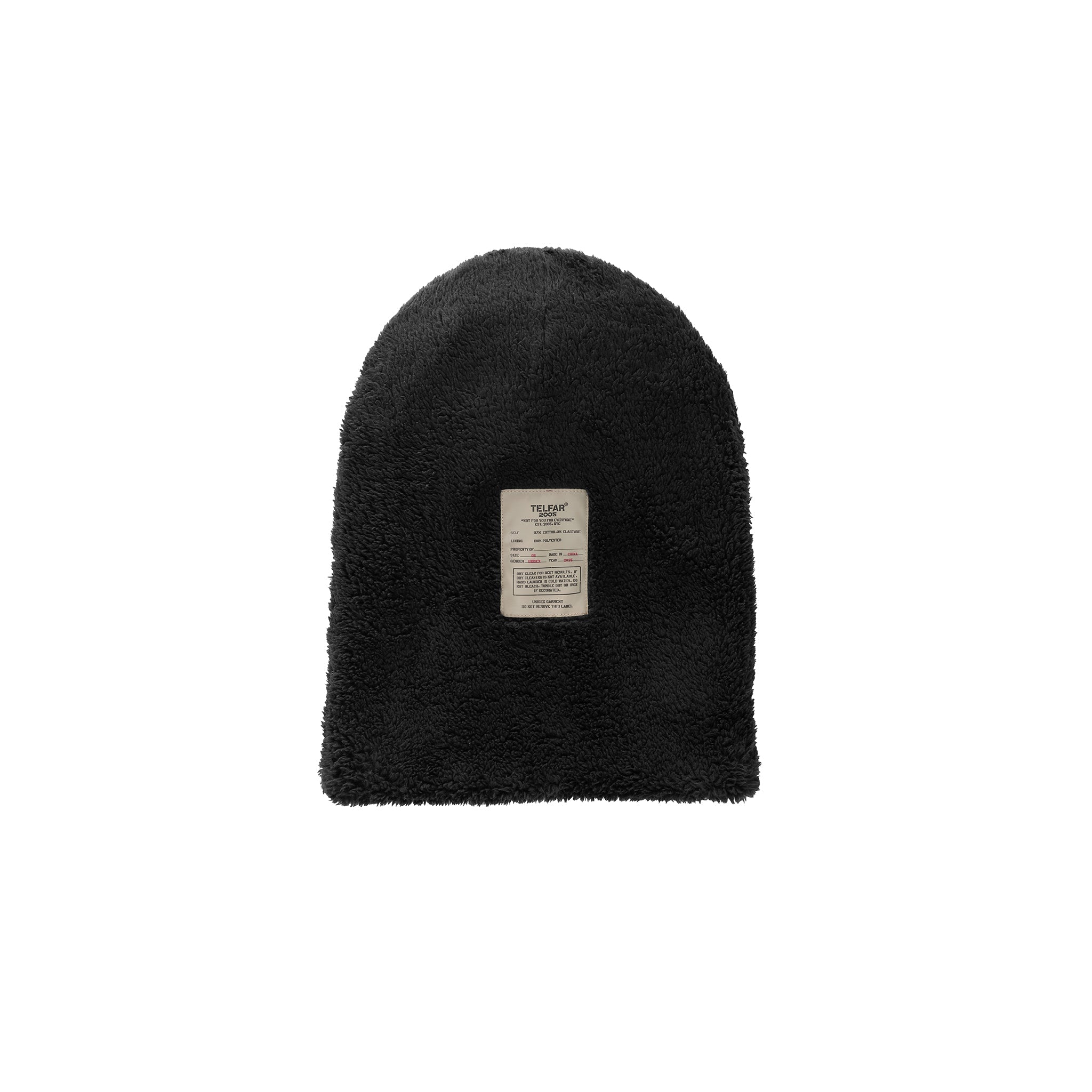 Telfar NYC Thermal Sherpa Beanie|Black - Image 3